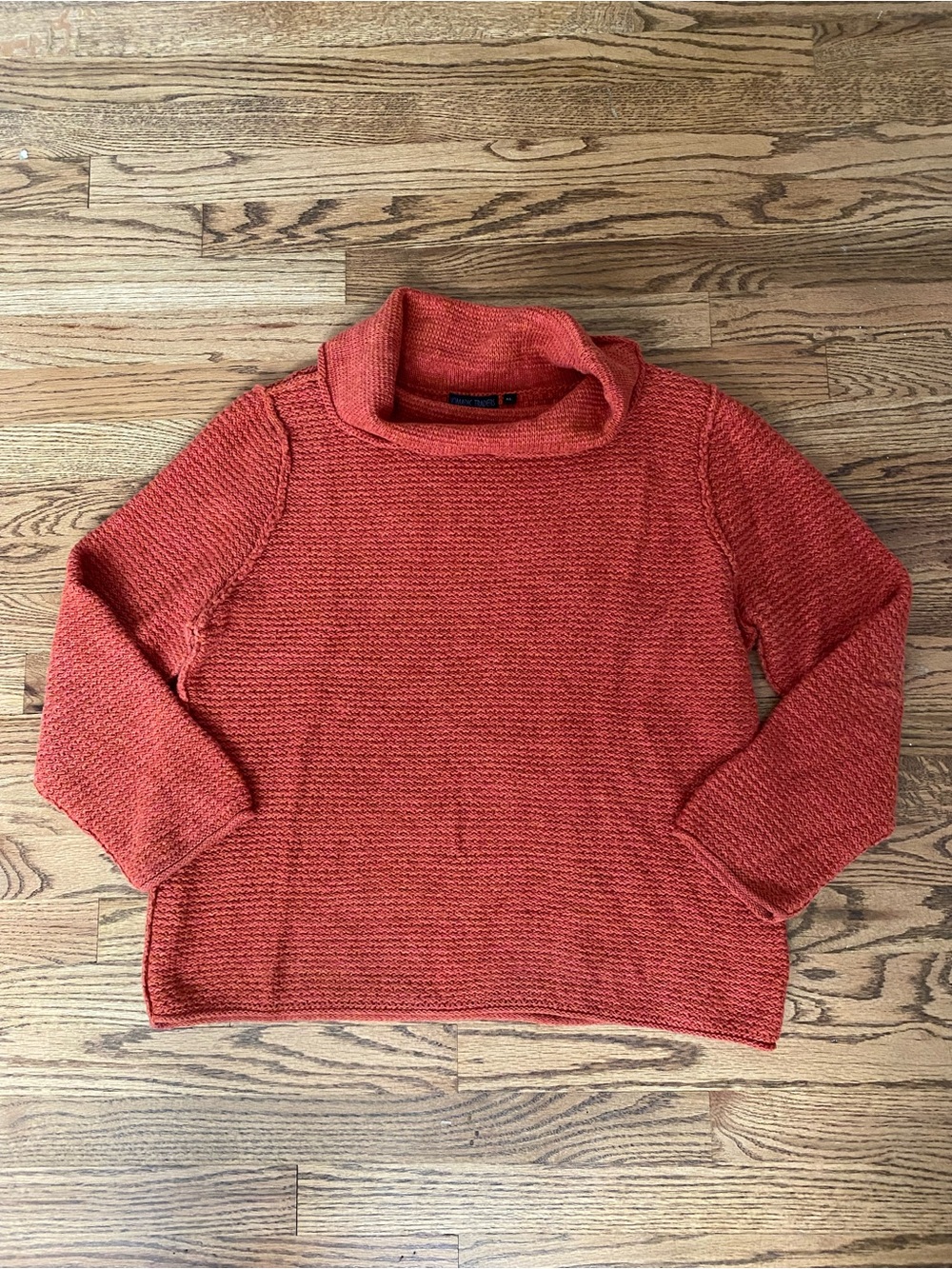Nomadic Traders Cropped Cowl Neck Sweater - Rust Orange